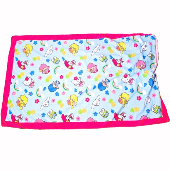 Hello Kitty Beach Towel ~ Rainbow and Flowers 2-in-1 Towel, 46"X29" NWOT - Picture 1 of 8